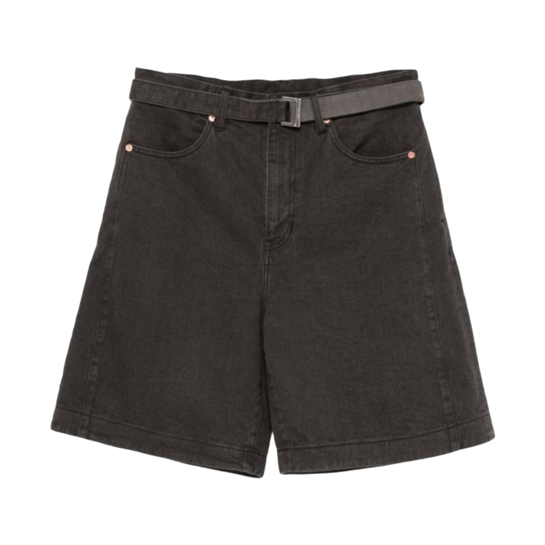 사카이 벨트 데님 쇼츠 그레이(Sacai Denim Shorts with Belt Grey)