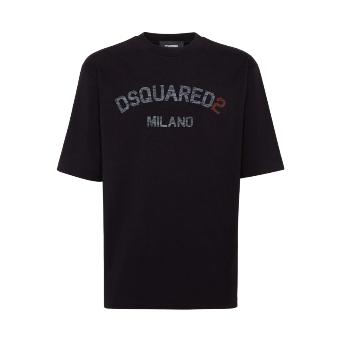 디스퀘어드2 루즈핏 페이디드 로고 티셔츠 블랙(Dsquared2 Loose Fit Faded Logo T-Shirt Black)