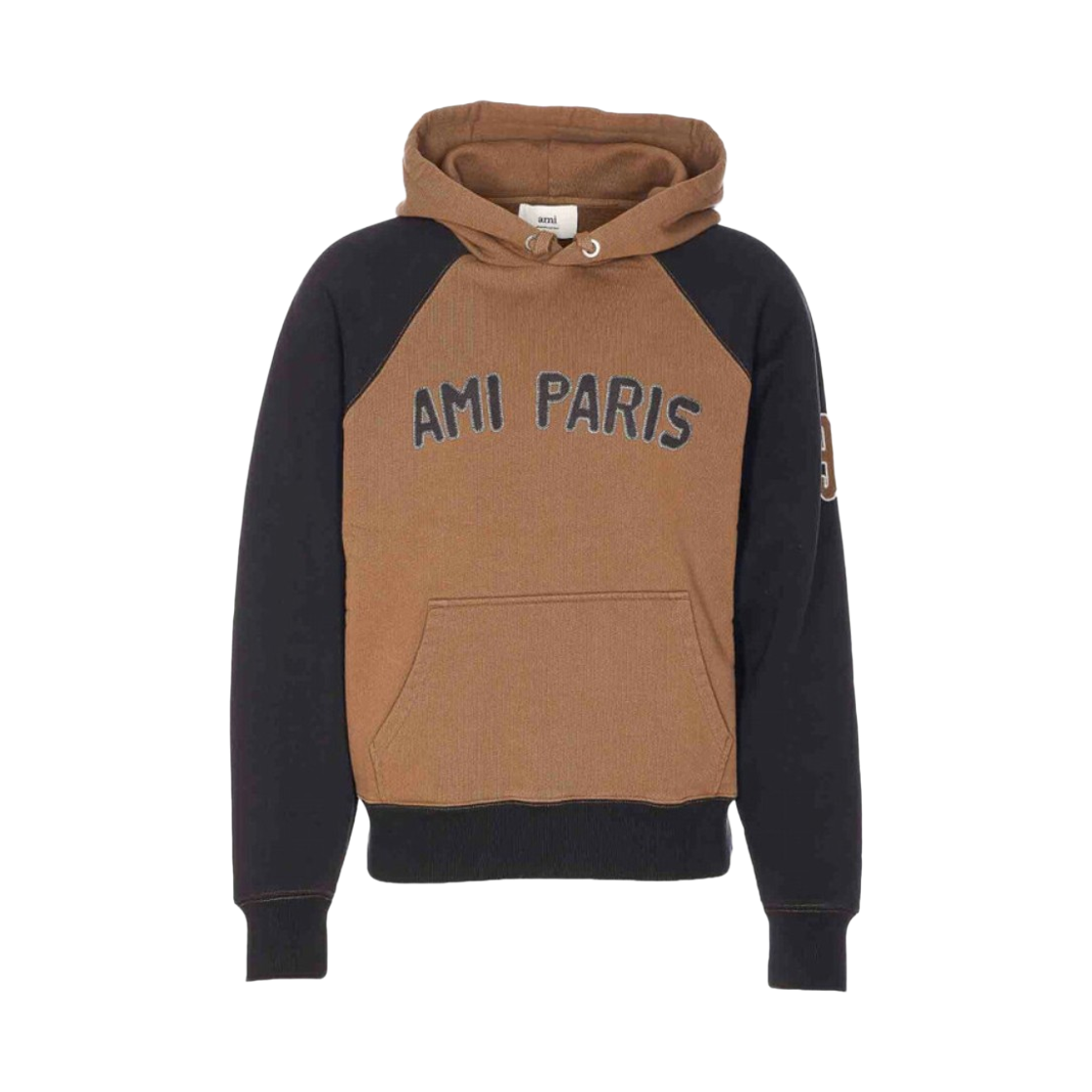 HSW768-747-2162 AMI de Coeur Cotton Hoodie Brown Navy