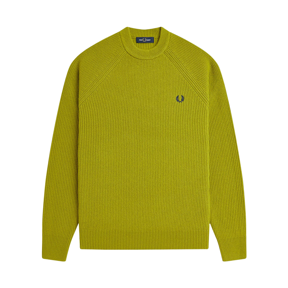 AFPM2531548-Z17 Fred Perry Lambswool Raglan Knit Tennis Ball Yellow