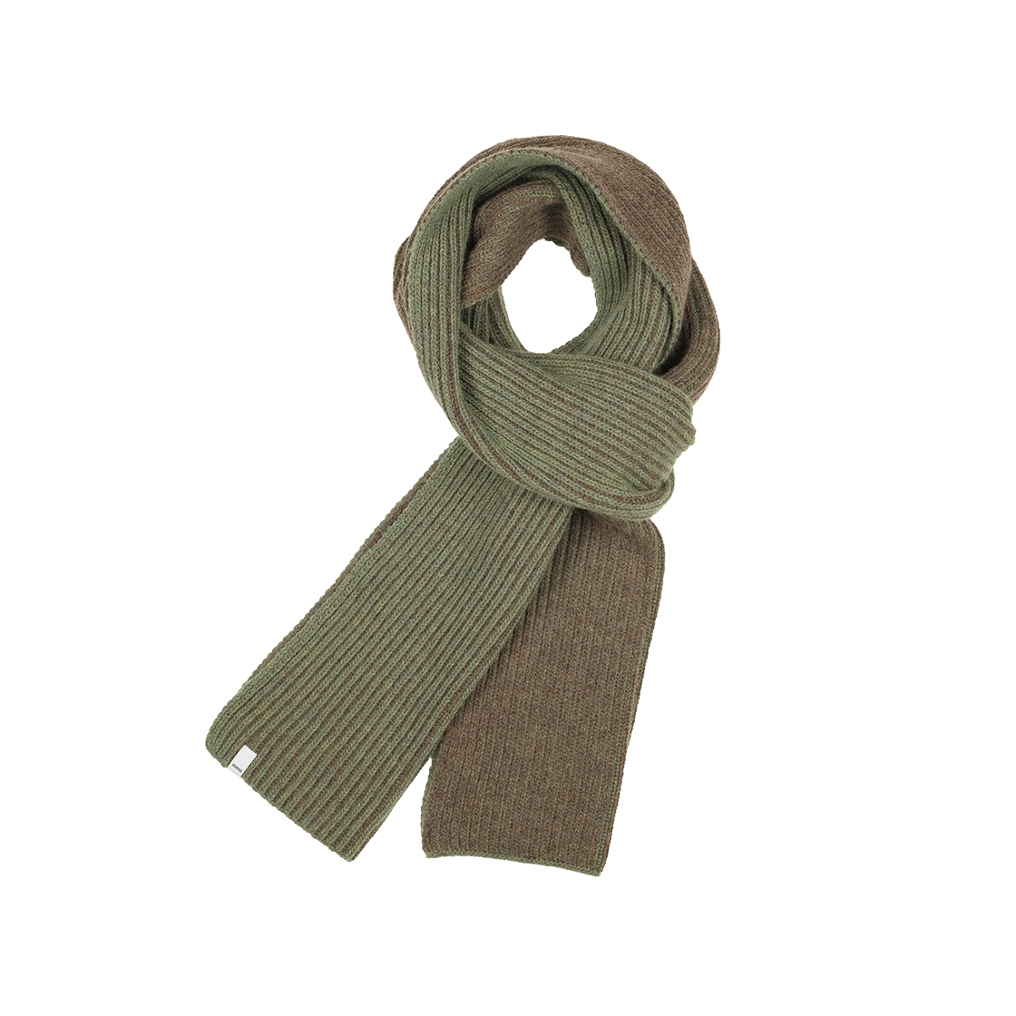 G-049 mmogarden 2-Day Knit Muffler Brown/Green