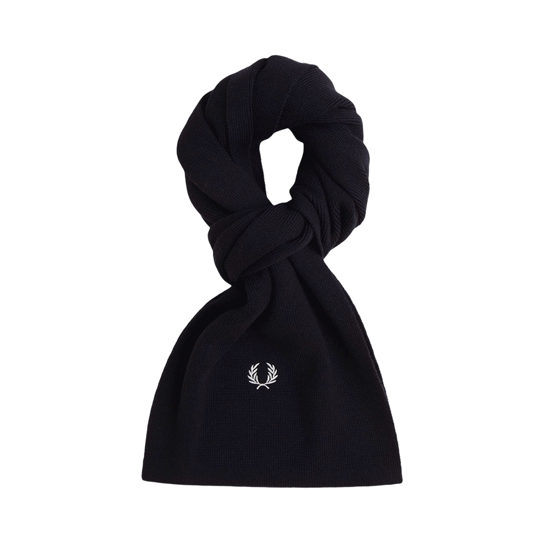 CFPU2538140-T05 Fred Perry Classic Wool Scarf Navy Snow White