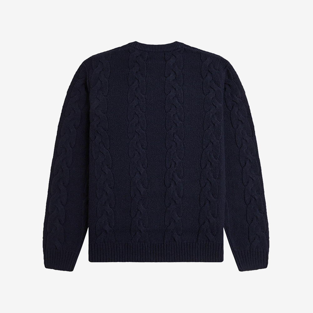 프레드 페리 청키 케이블 니트 네이비(Fred Perry Chunky Cable Knit Navy Snow White) - 6