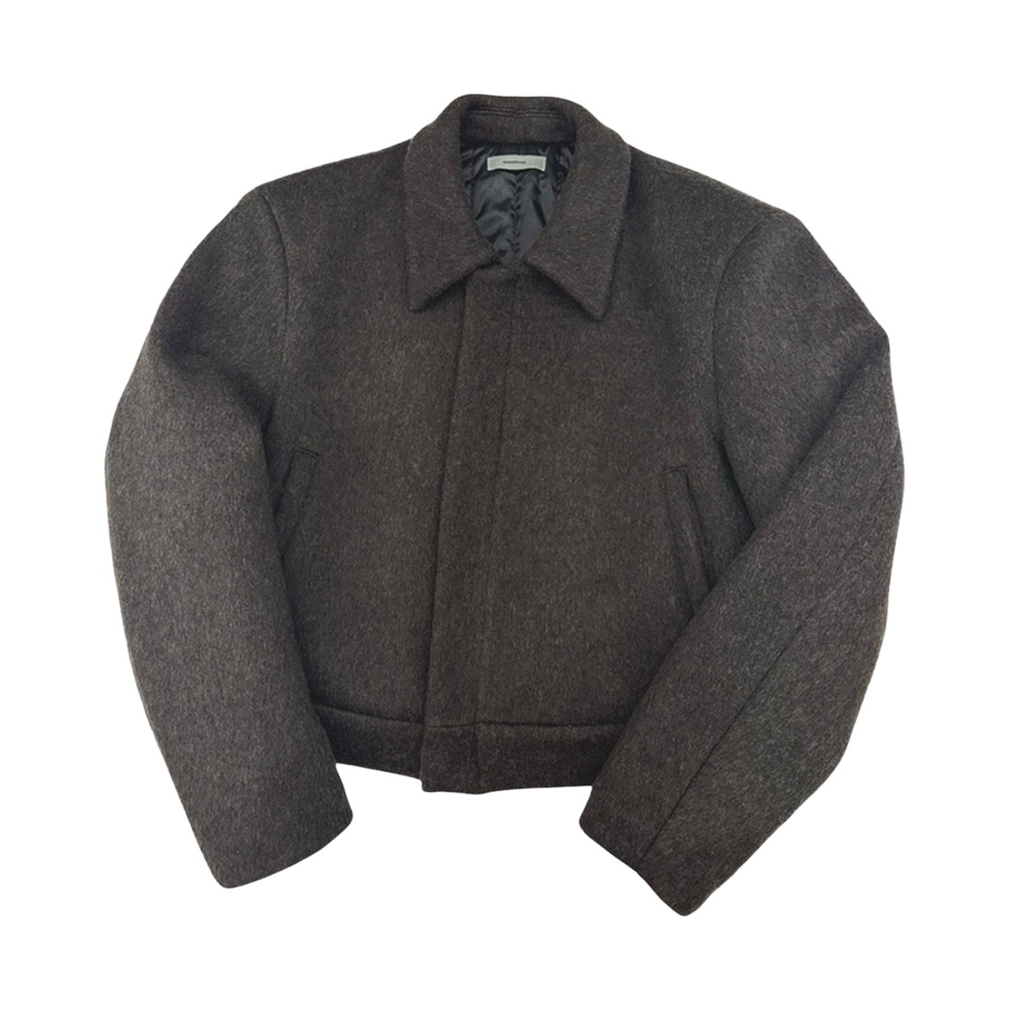 논노드 울 크롭 자켓 브라운