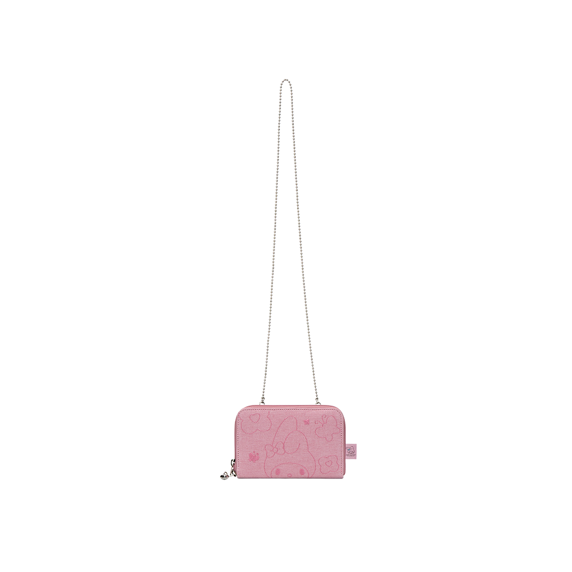 조셉앤스테이시 데님 트래블 크로스 월렛 마이멜로디 워시드 핑크 위드 체인(Joseph&Stacey Denim Travel Cross Wallet My Melody Washed Pink with Chain)