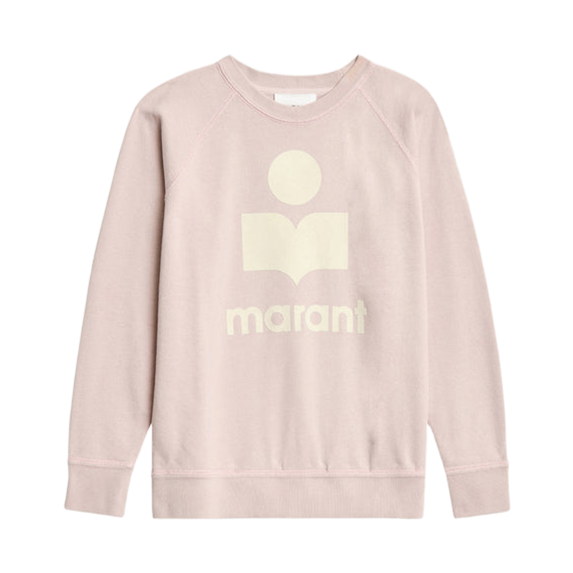 SW0160FA-C3M07E-LKEC (W) Isabel Marant Millyny Cotton Logo Sweatshirt Light Pink Ecru - 25FW