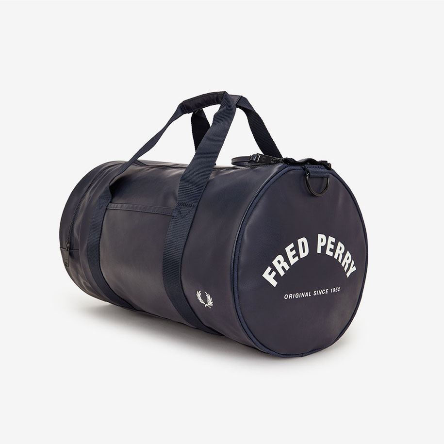 프레드 페리 토널 클래식 배럴 백 네이비(Fred Perry Tonal Classic Barrel Bag Navy Snow White) - 5