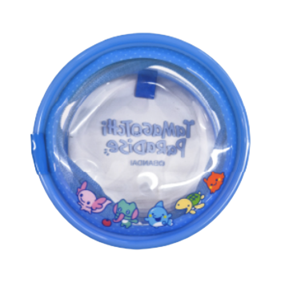 다마고치 파라다이스 팝업 스토어 원형 파우치 블루(Tamagotchi Paradise Pop Up Store Round Pouch Blue)