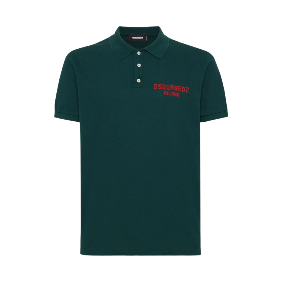 S74GL0086S22743640 Dsquared2 Dyed Tennis Fit Milano Polo Green Red