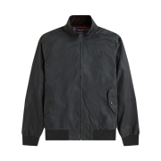 Fred Perry Made in England Waxed Harrington Jacket Dark Green