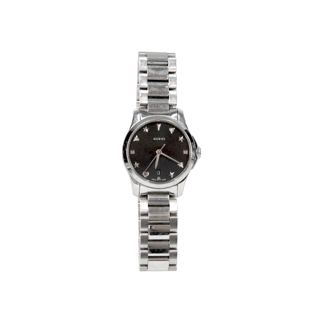 ITWH35PLH2WL Gucci 27mm Steel 126.5 G Timeless Quartz Watch C-B39750