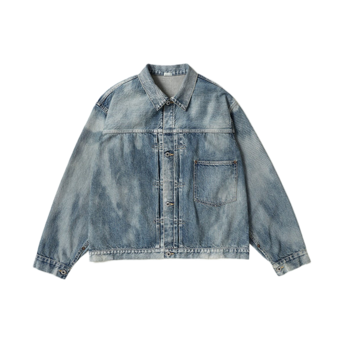 아프레쎄 퍼스트 타입 데님 자켓 인디고 - 26SS(A.Presse 1st Type Denim Jacket Indigo - 26SS) - 1
