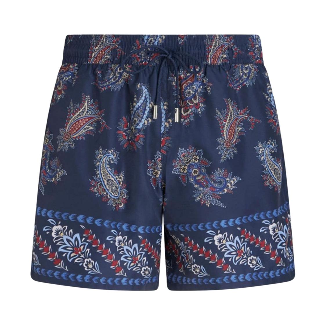 에트로 프린티드 스윔 트렁크 네이비 블루 멀티컬러(Etro Printed Swim Trunks Navy Blue Multicolour)