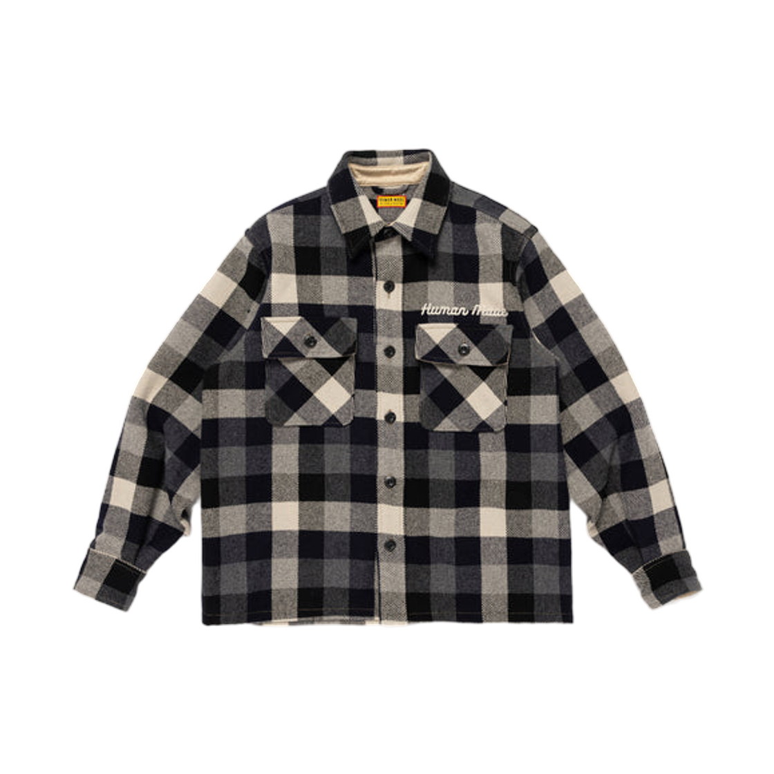 HM30SH013 Human Made Wool Check Shirt Jacket Black