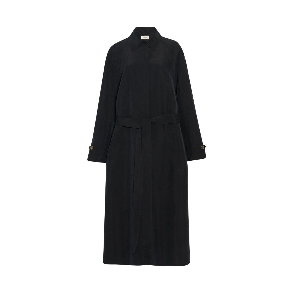 (W) 더 로우 료 실크 코트 블랙((W) The Row Ryo Silk Coat Black)