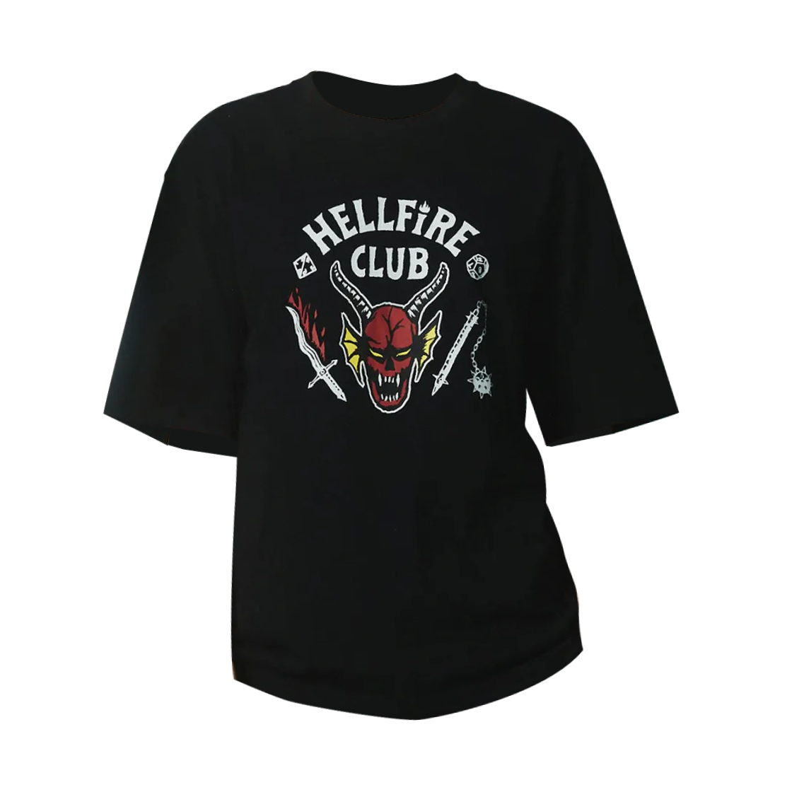 무신사 스탠다드 x 기묘한 이야기 헬파이어 클럽 티셔츠 1 블랙(Musinsa Standard x Stranger Things Hellfire Club T-Shirt 1 Black)