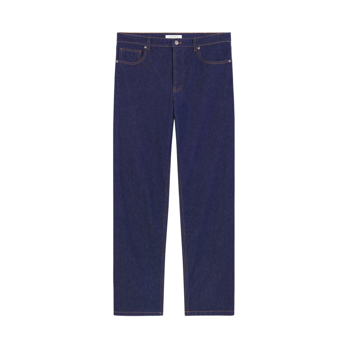 NM01123WW0081-P470 Maison Kitsune Straight Denim Jeans Indigo