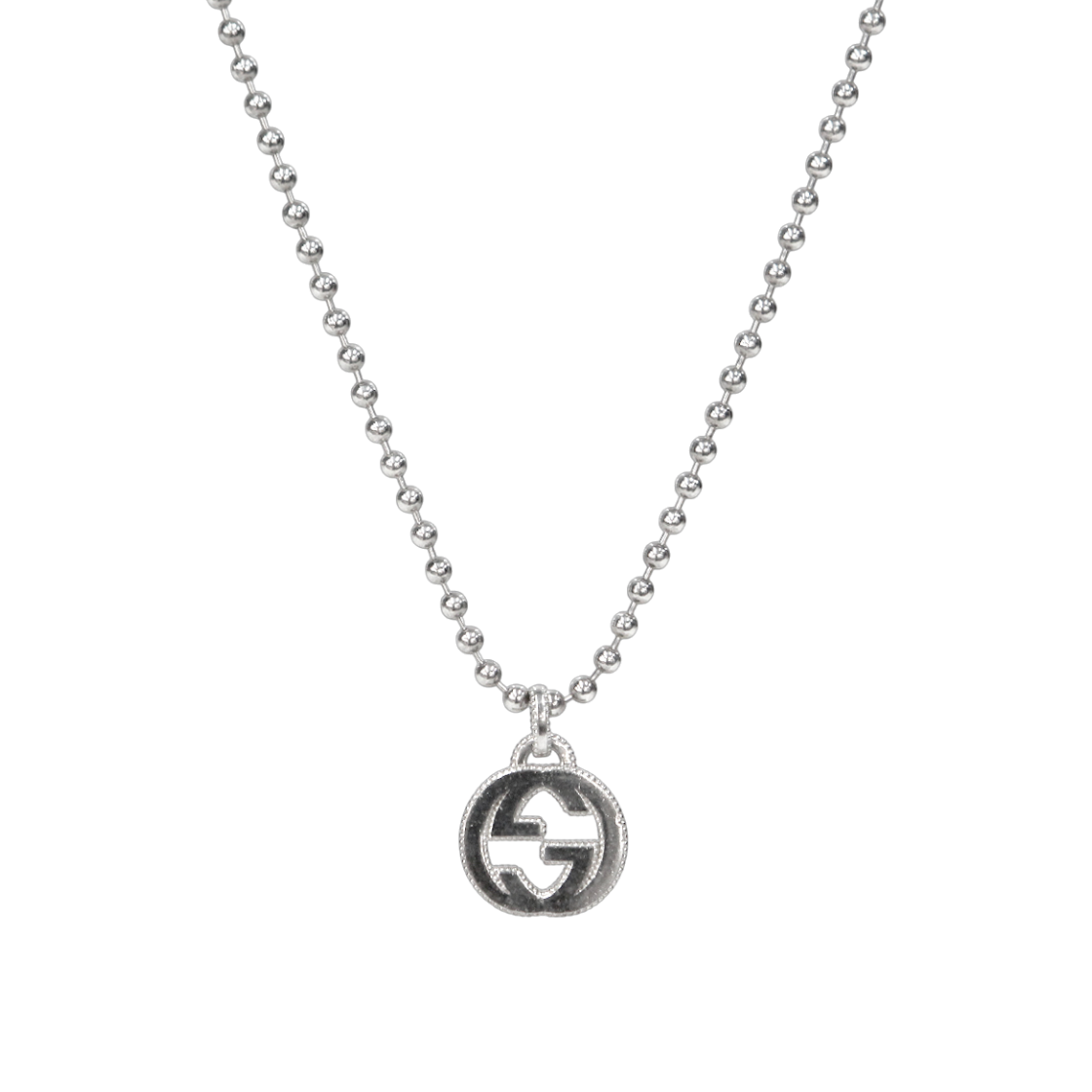 ITPEEQH4KBUQ Gucci Bold Interlocking G Silver Necklace A-B41895