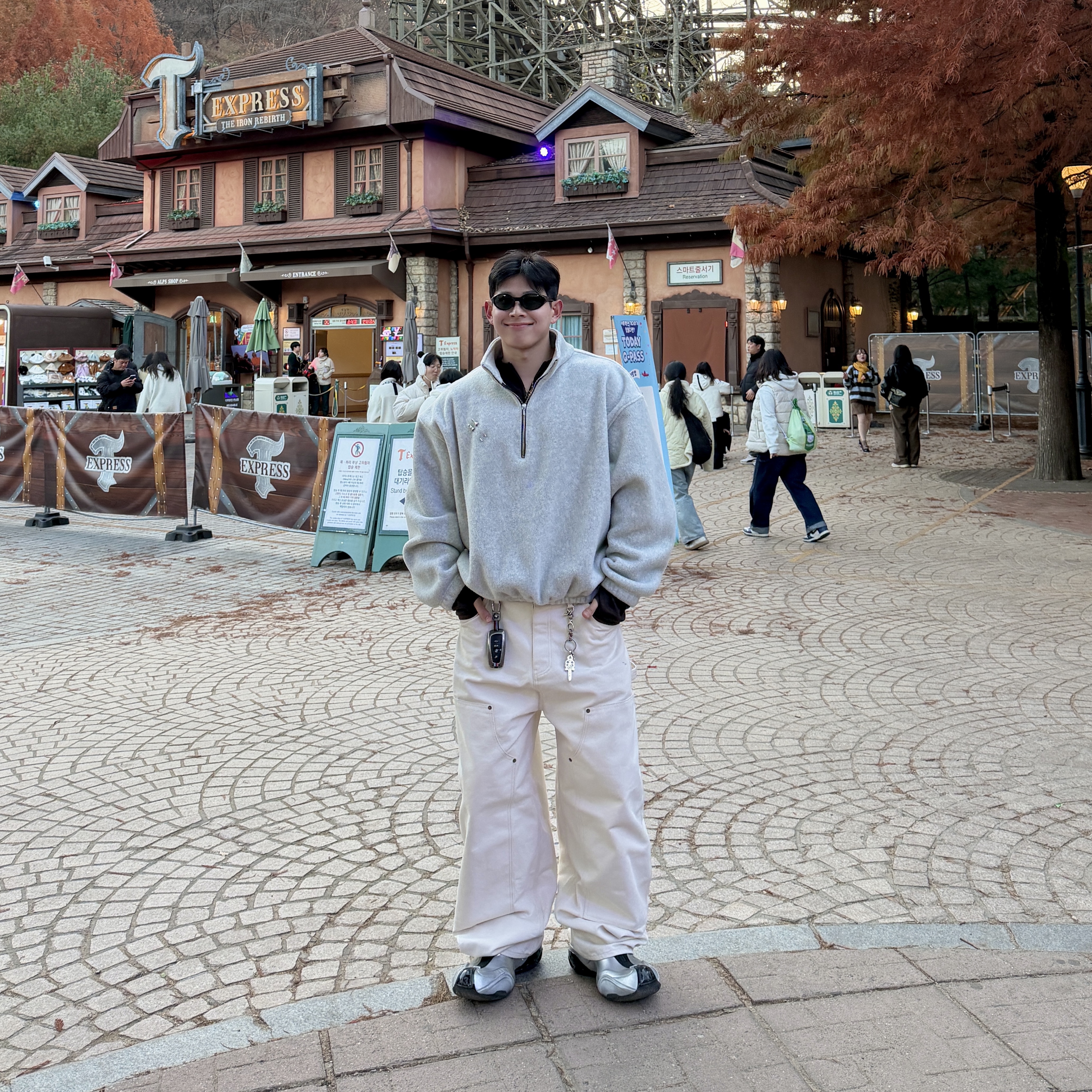 Undermycar Pure Hardstone Carpenter Pants Ivory - 24FW 착용 스타일 - 2