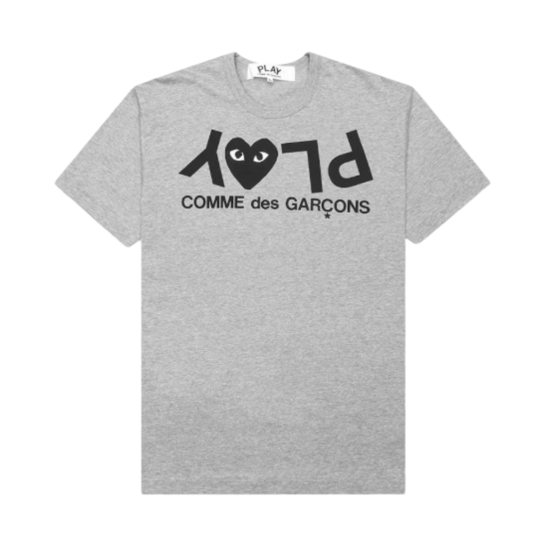 AX-T082-051-1 Play Comme Des Garcons Inverted Text T-Shirt Grey