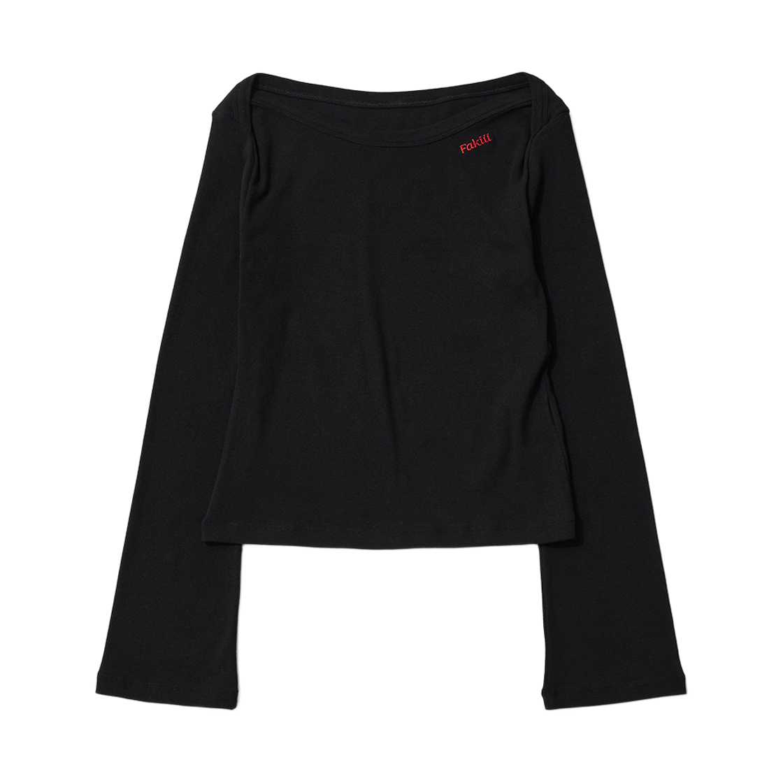 페이키 2-Way 보트넥 롱 슬리브 블랙(Fakiii Two-Way Boat Neck Long Sleeve Black)
