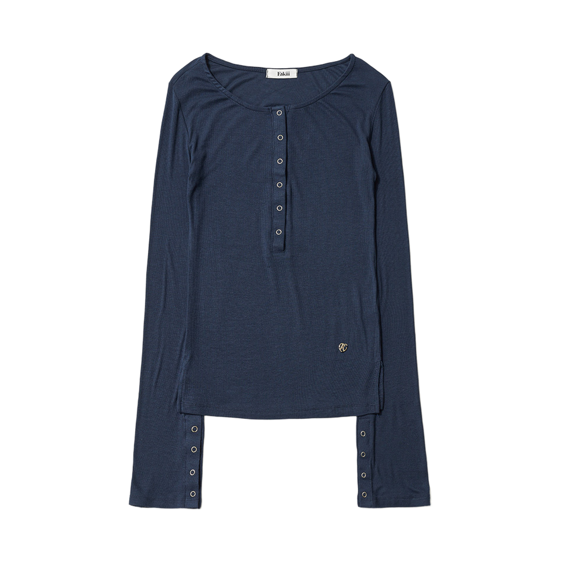 25FW02 Fakiii Button Bell Line Knit Navy