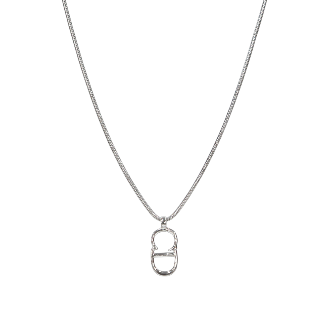 ITJ7C2JBE7B6 Dior Vertical CD Silver Necklace A-B40679