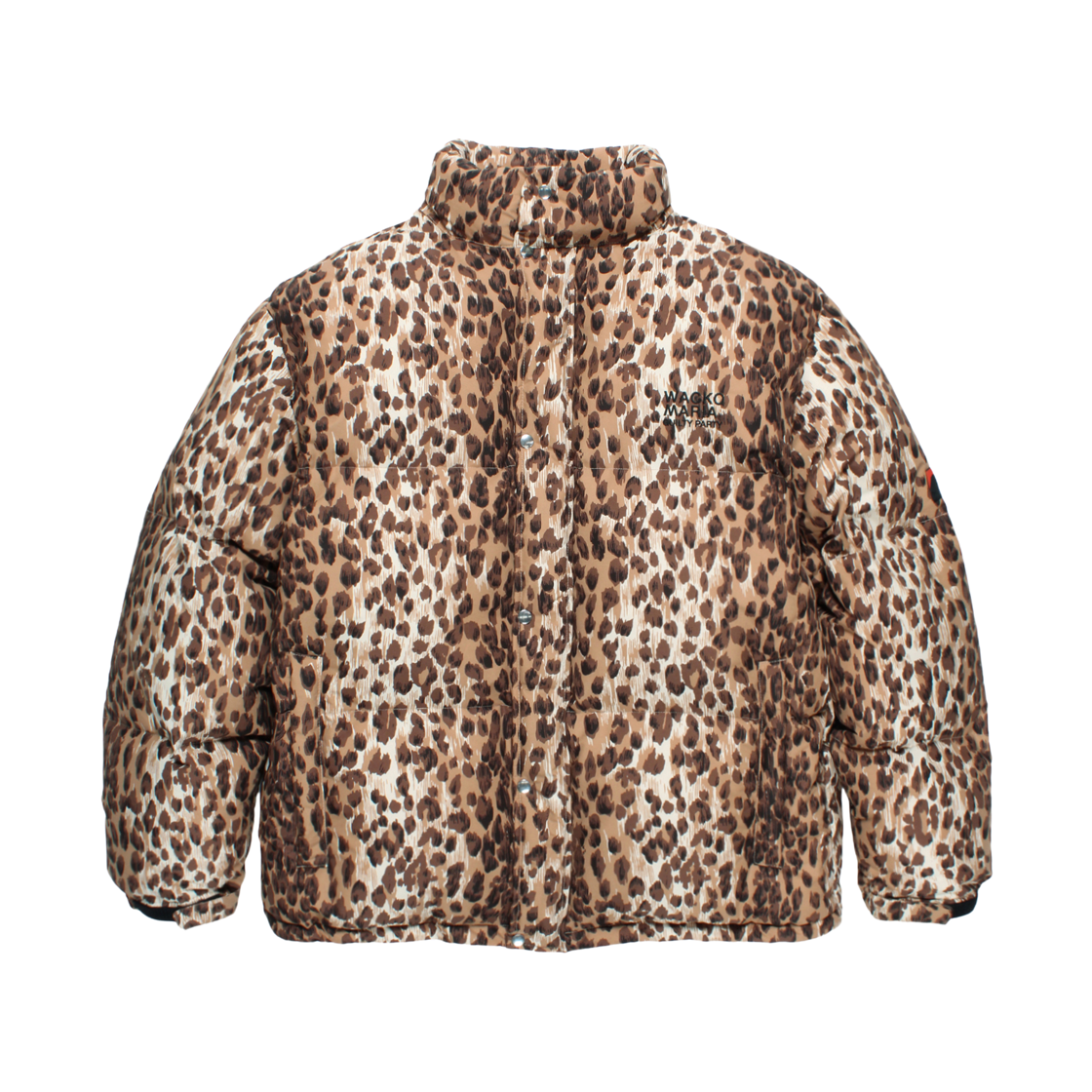 25FW-WMO-NA02 Wacko Maria x Nanga Leopard Down Jacket Beige