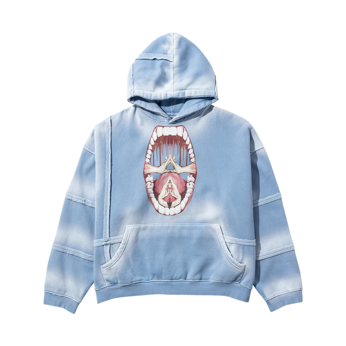 주술회전 언더마이카 마히토 스티치드 빈티지 후디 스카이(JUJUTSU KAISEN Undermycar Mahito Stitched Vtg Hoodie Sky)