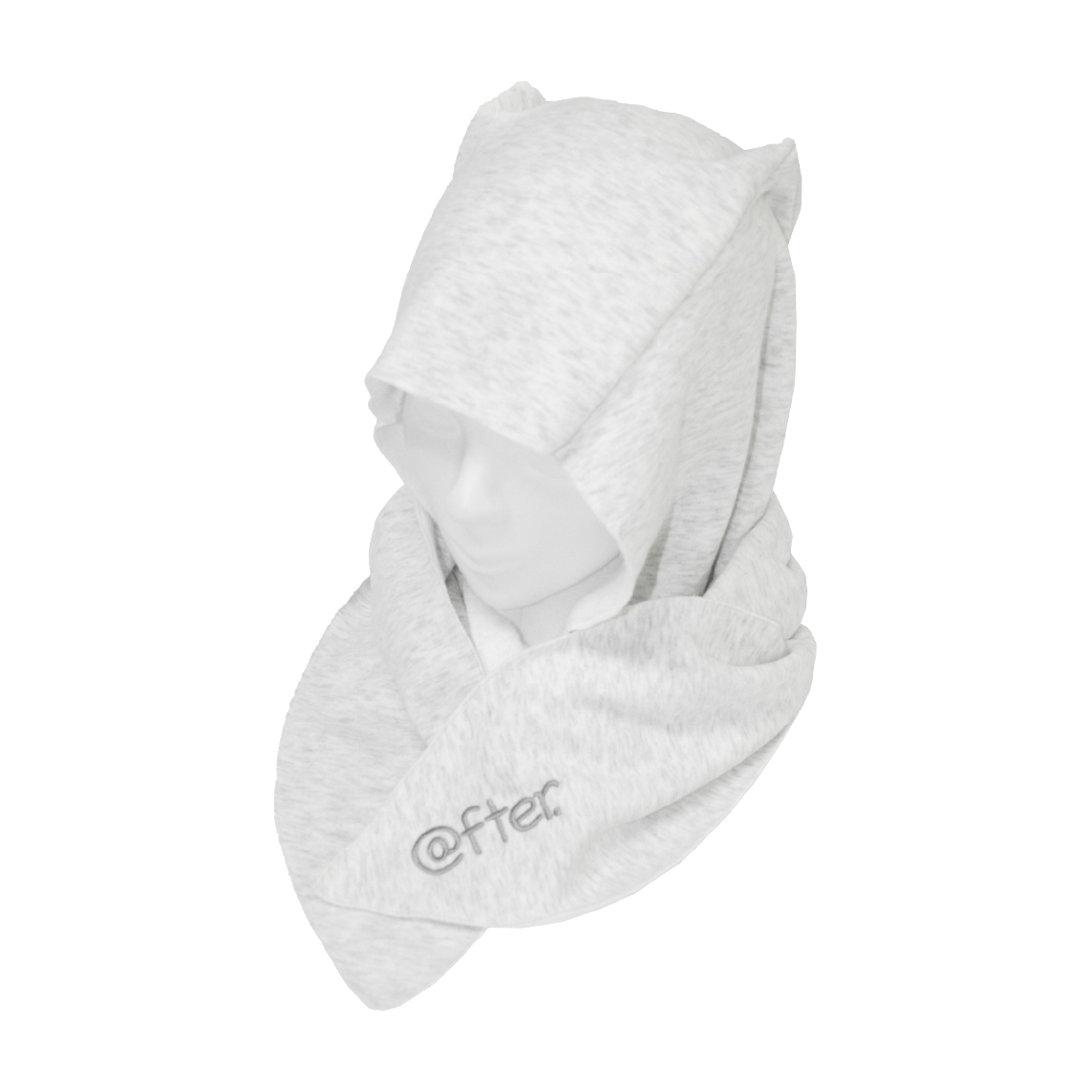 에프터누드 에프터 퍼 후드 머플러 멜란지 그레이(Afternude After Fur Hood Muffer Melange Grey) - 2