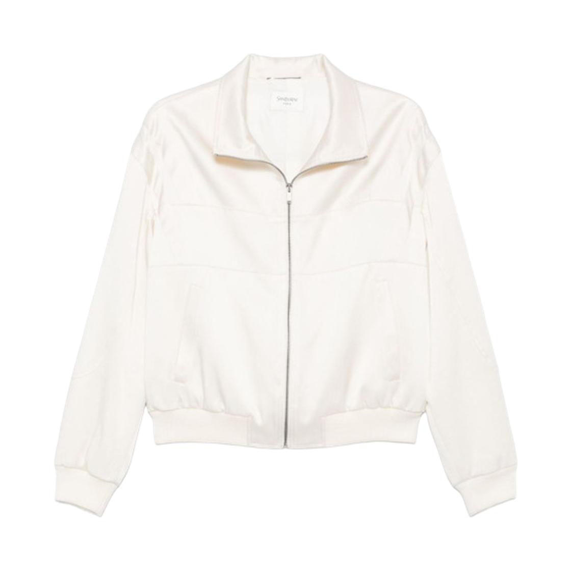 779952-Y3G36-9601 Saint Laurent Satin Teddy Jacket Craie