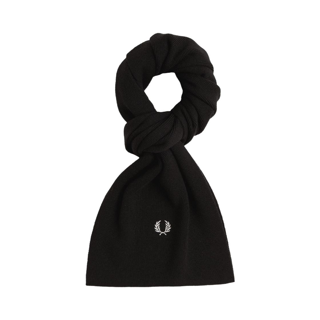 CFPU2538140-843 Fred Perry Classic Wool Scarf Black Snow White