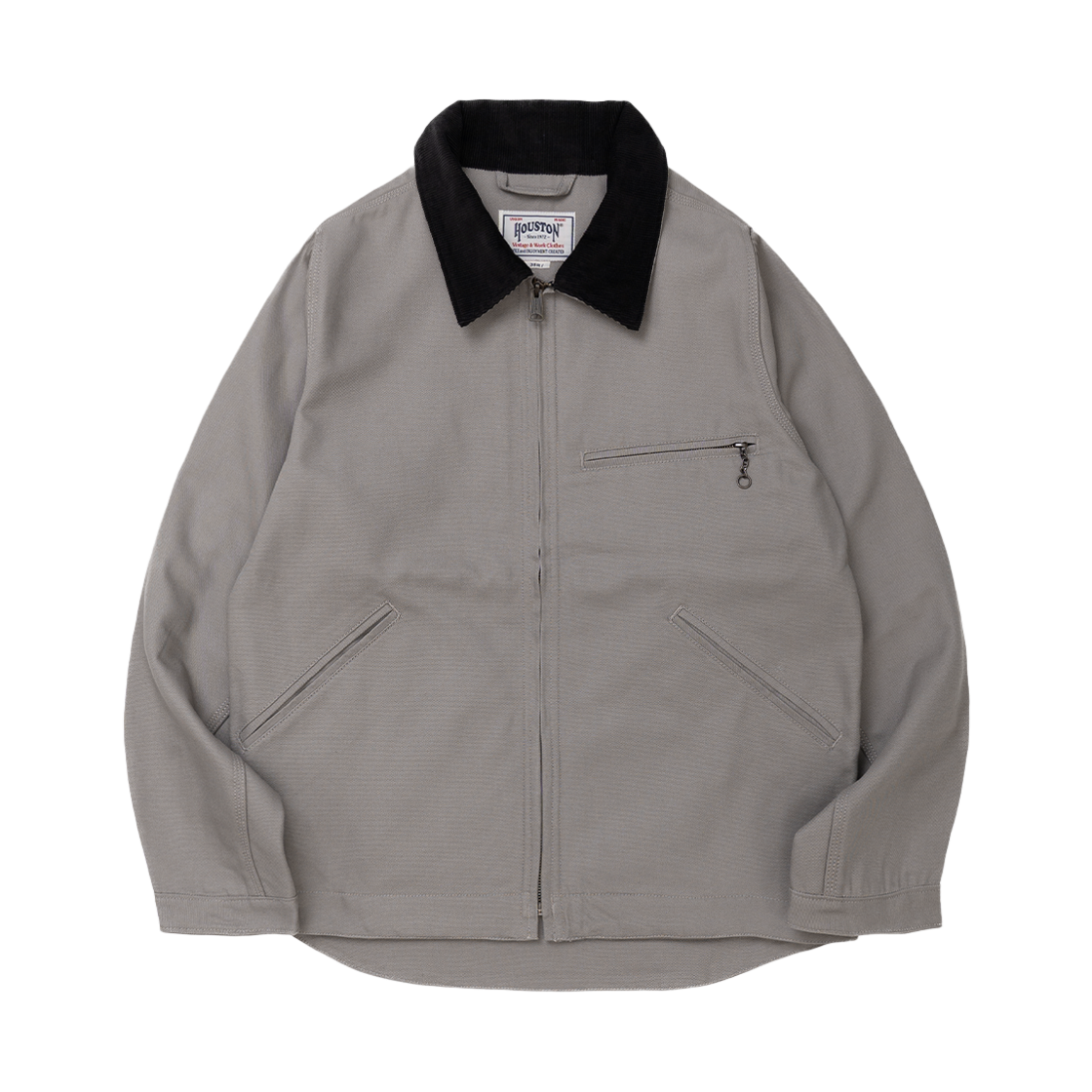 51560GY Houston Japan Duck Zip Work Jacket Grey 51560