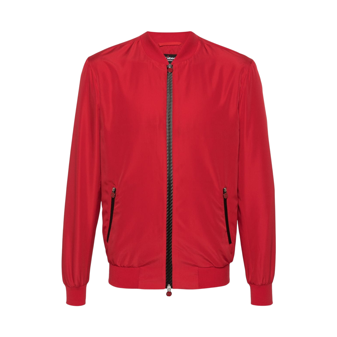 UBLMSEAK0710D03 Kiton Zipped Bomber Jacket Red