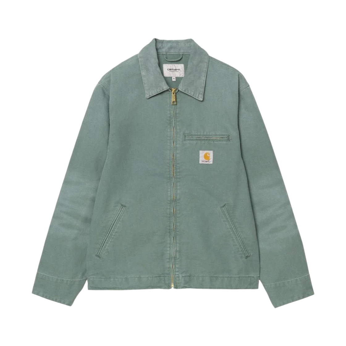 칼하트 WIP 언라인드 디어본 스톤 캔버스 디트로이트 자켓 실버 파인 - 스프링(Carhartt WIP Unlined Dearborn Stone Canvas Detroit Jacket Silver Pine - Spring) - 1