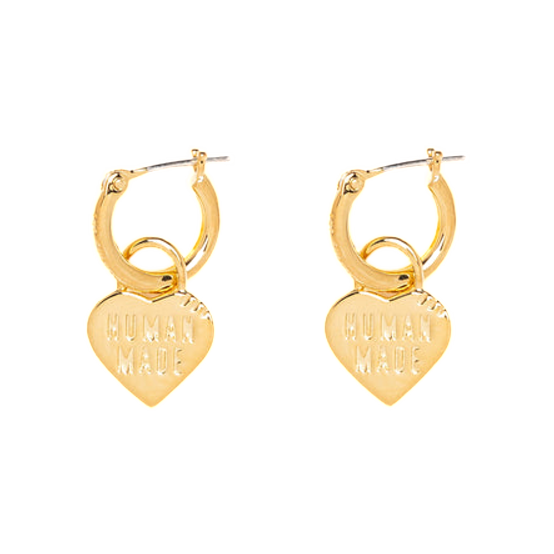 휴먼 메이드 하트 실버 이어링 골드(Human Made Heart Silver Earrings Gold) - 1