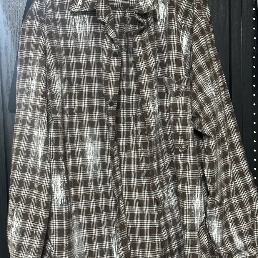 Undermycar Mu.37 Anti Fxxking Logo Play Basic Long Sleeve Check Shirts White Blue 착용 스타일