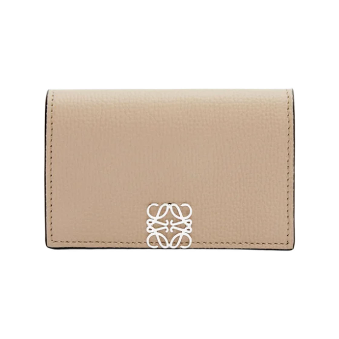 C821M97X08-2150 Loewe Anagram Business Card Holder in Pebble Grained Calfskin Sand