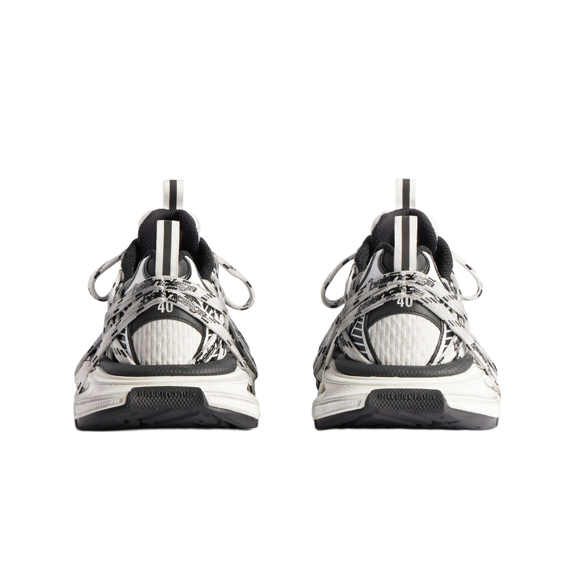(W) 발렌시아가 3XL 익스트림 레이스 로고 스니커즈 화이트 블랙((W) Balenciaga 3XL Extreme Lace Logo Sneakers White Black) - 3