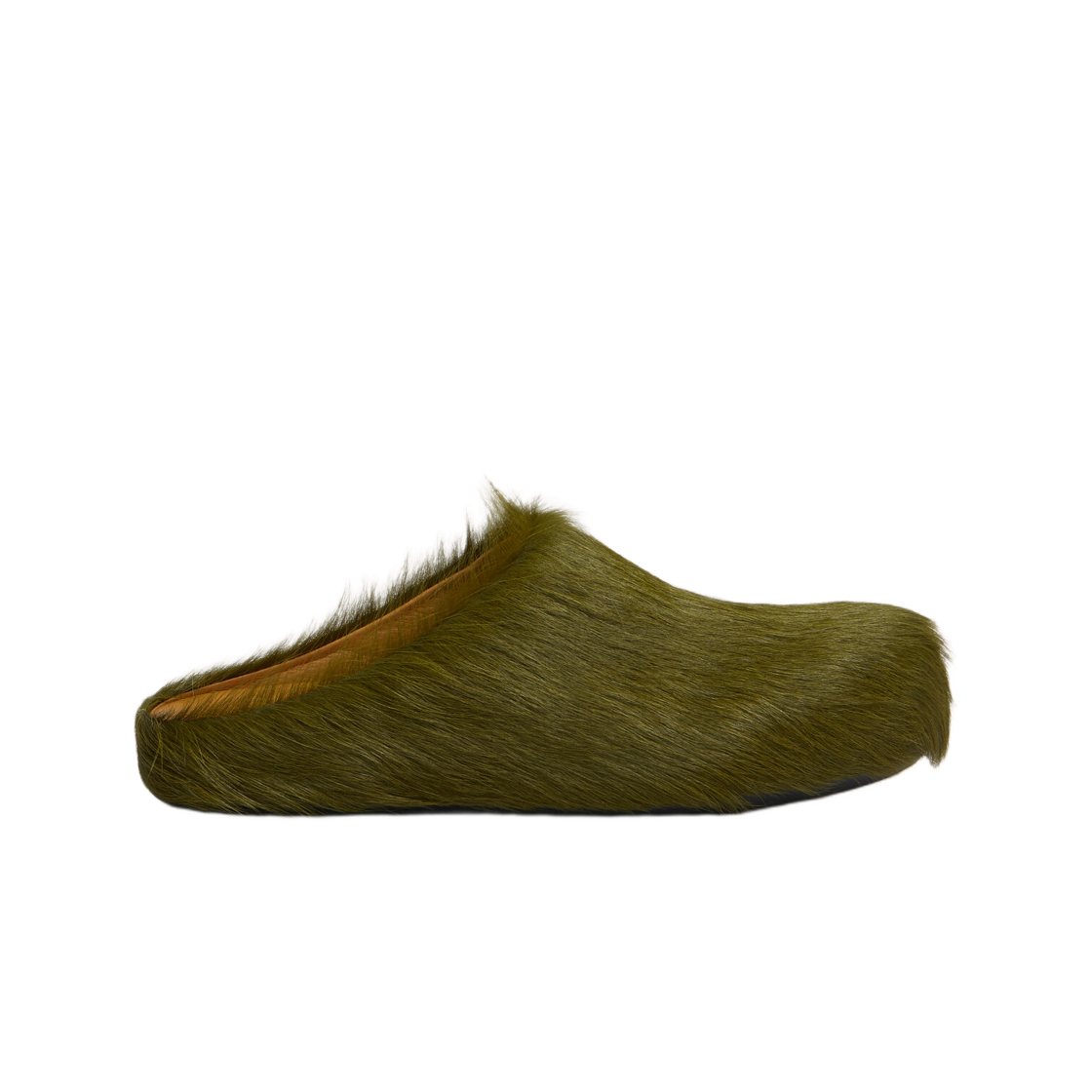 (W) 마르니 롱 헤어 카프스킨 퍼스벳 사보 딥 세이지((W) Marni Long Hair Calfskin Fussbett Sabot Deep Sage)