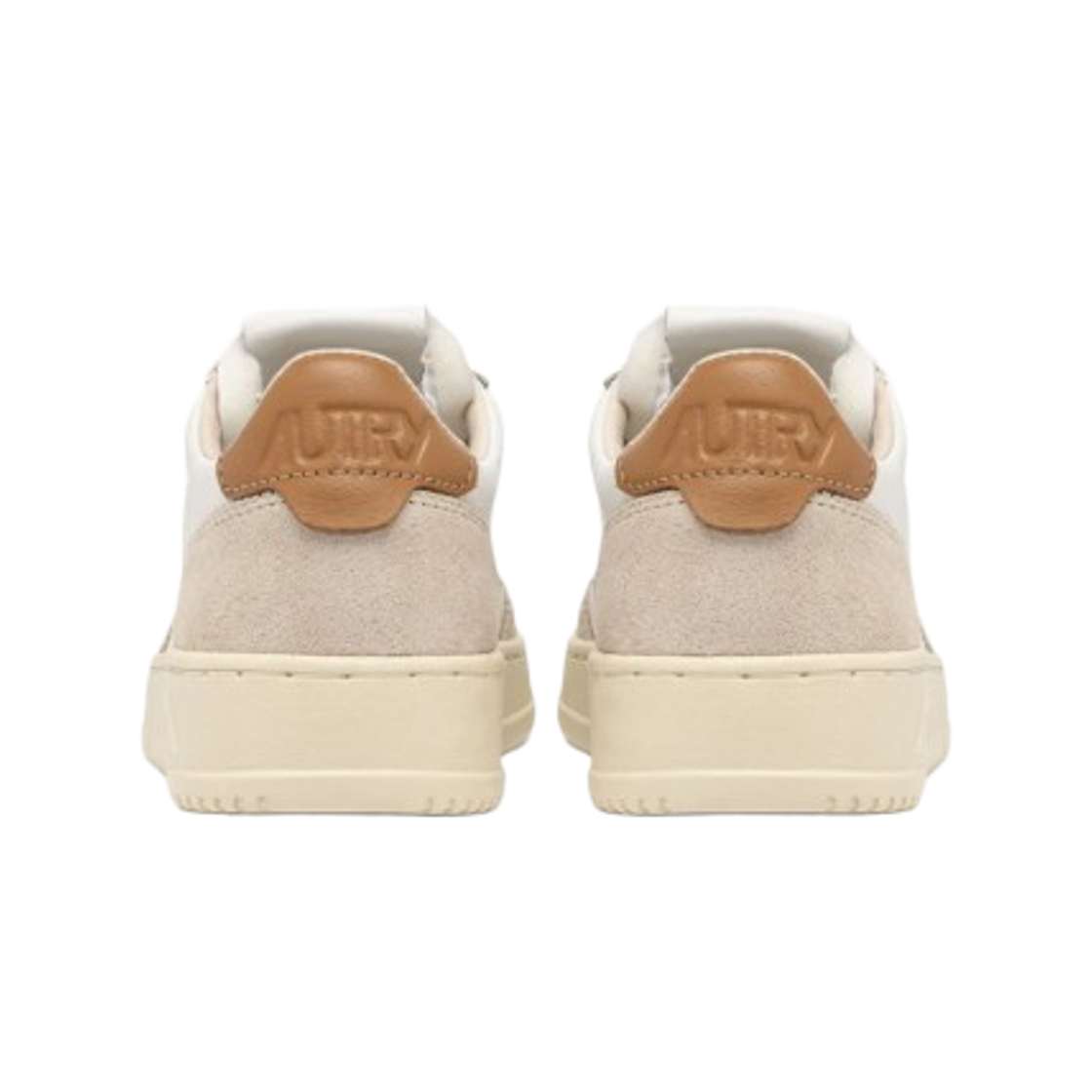 오트리 메달리스트 로우 레더 스웨이드 스니커즈 화이트 브라운 슈가(Autry Medalist Low Leather Suede Sneakers White Brown Sugar) - 3