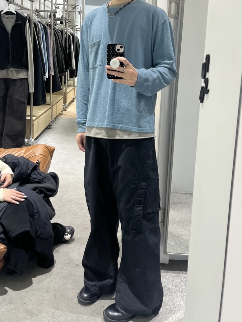 Polyteru Boarder Pants Black 착용 스타일 - 1