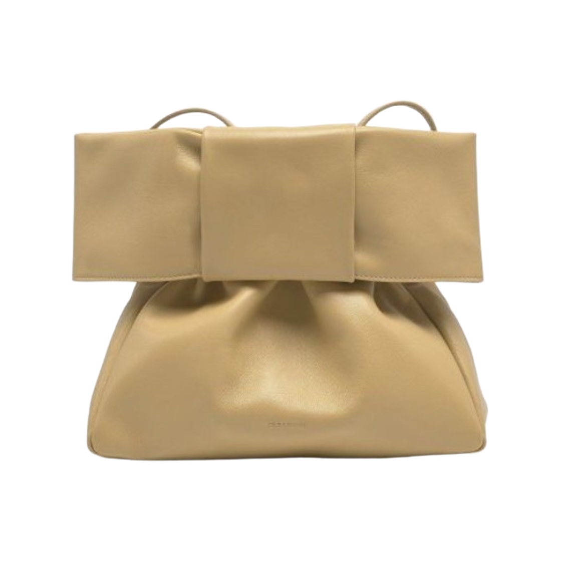 J08WD0026-P4846-268 Jil Sander Bow Pouch Medium Golden Granola