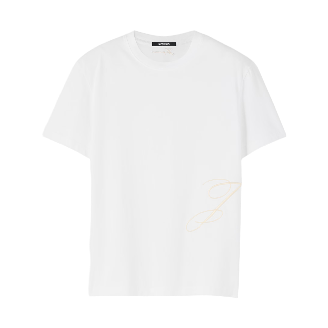 자크뮈스 J 숏슬리브 모노그램 자수 티셔츠 화이트(Jacquemus J Short Sleeve Monogram Embroidered T-Shirt White) - 1