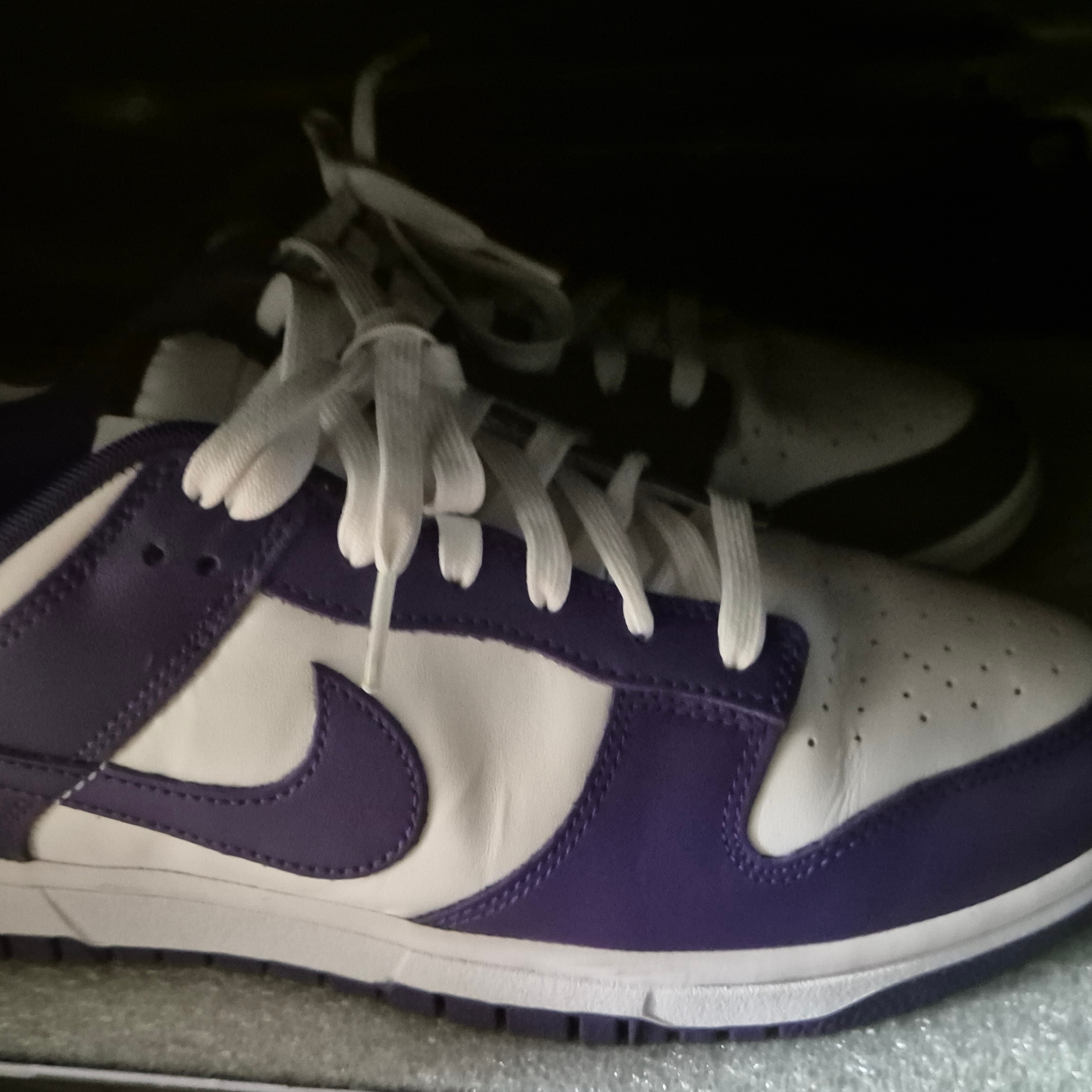 Nike Dunk Low Retro Championship Court Purple 착용 스타일
