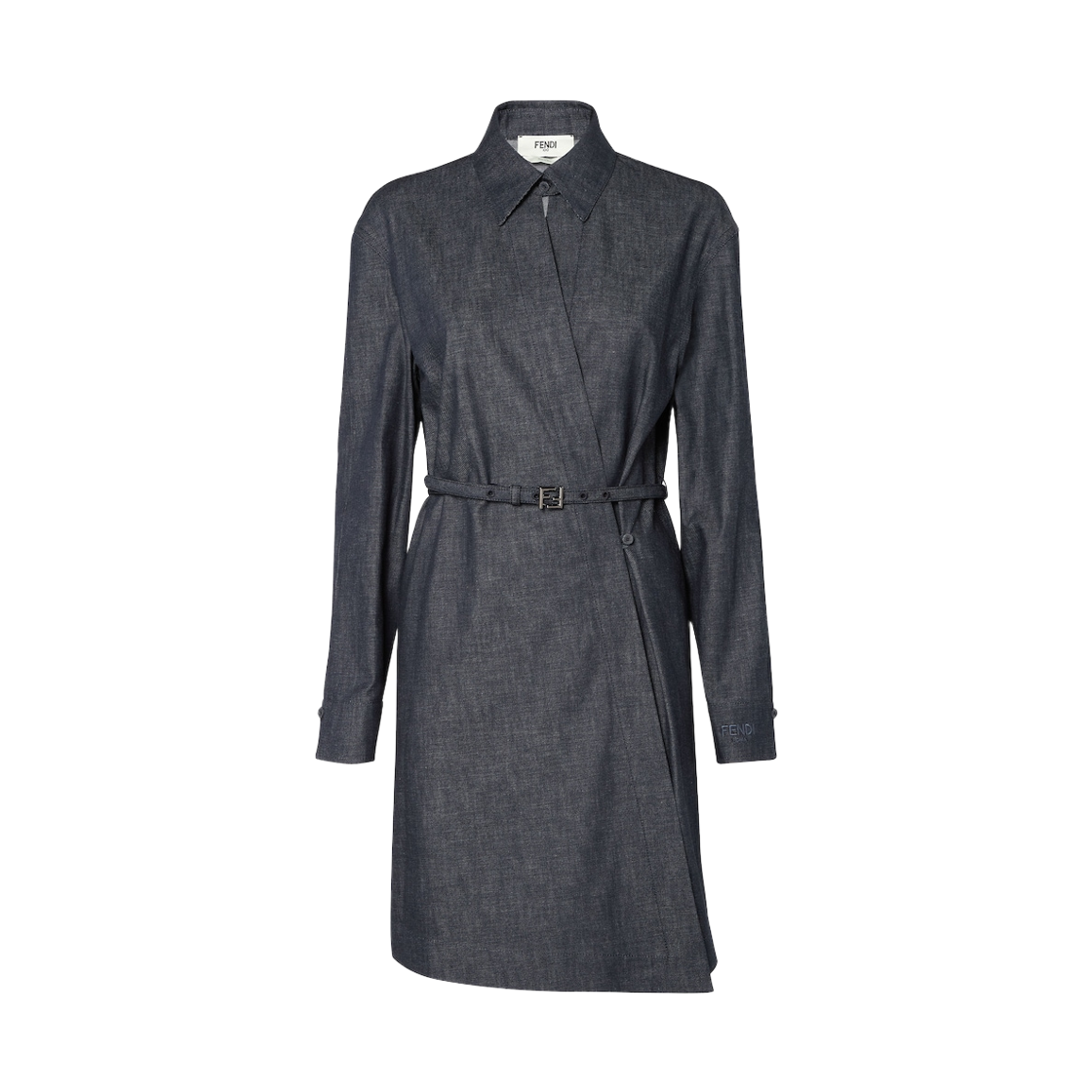 FLD565AVF2F0EX7 (W) Fendi Chambray Dress Light Blue