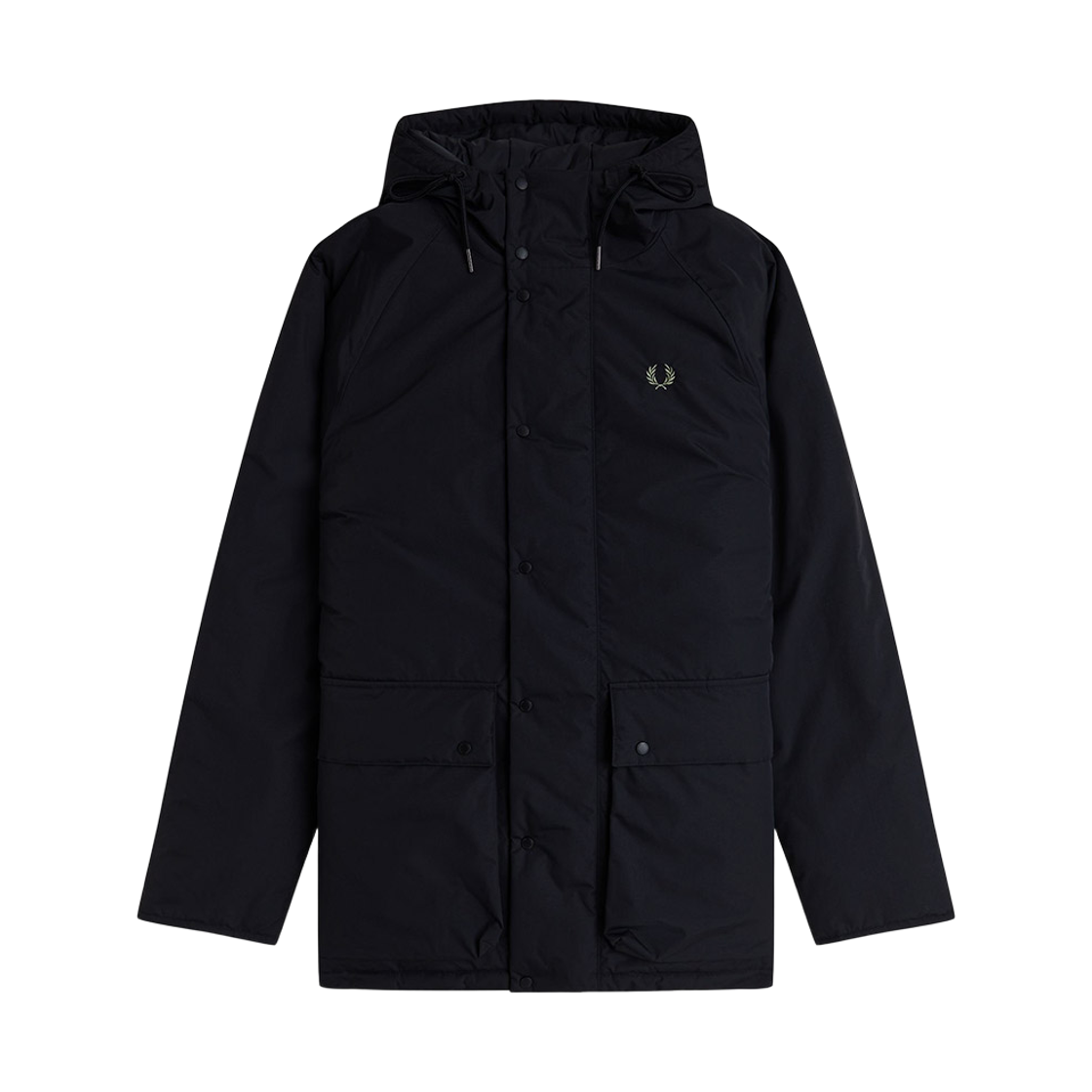 프레드 페리 패디드 집 스루 재킷 블랙(Fred Perry Padded Zip Through Jacket Black)