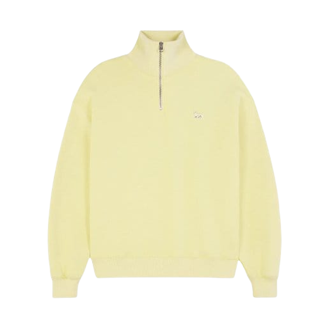 MW00304KM0321-P712 (W) Maison Kitsune Baby Fox Half Zip Sweatshirt Chalk Yellow