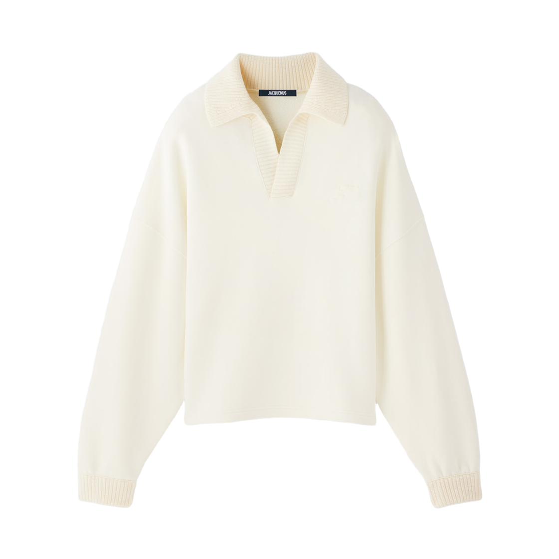 SSM00303AJ0-0229-130 Jacquemus Punto Long Sleeve Polo Shirt Light Beige
