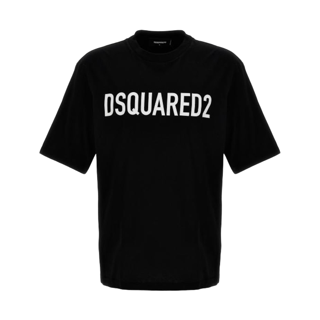 디스퀘어드2 로고 코튼 티셔츠 블랙(Dsquared2 Logo Cotton T-Shirt Black)